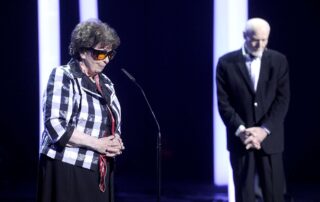 Katarzyna Herbert składa gratulacje Laureatowi Nagrody